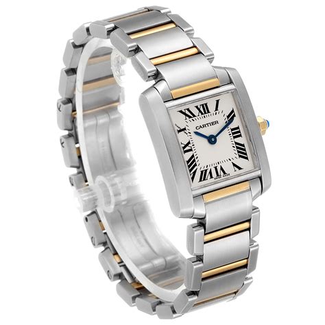 cartier french tank two tone|cartier tank francaise automatic watch.